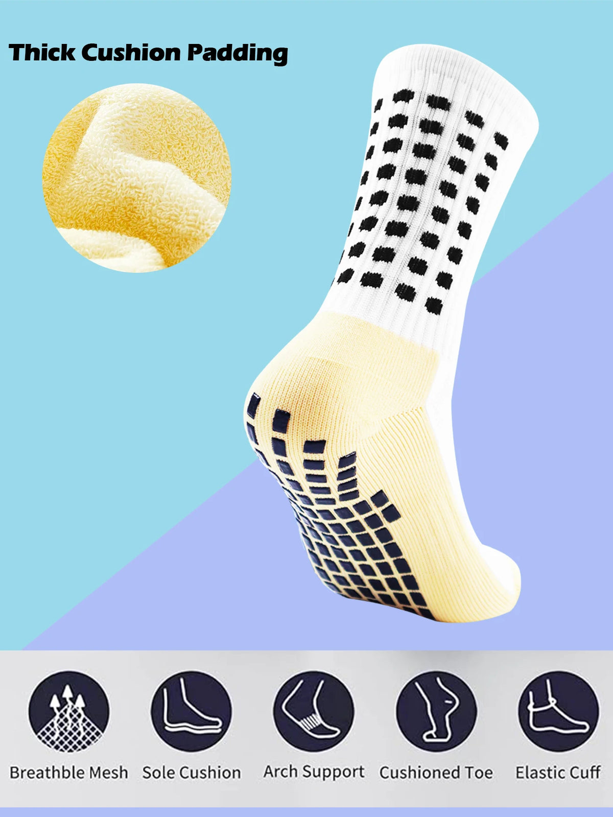 Athletic Sport Grip Socks