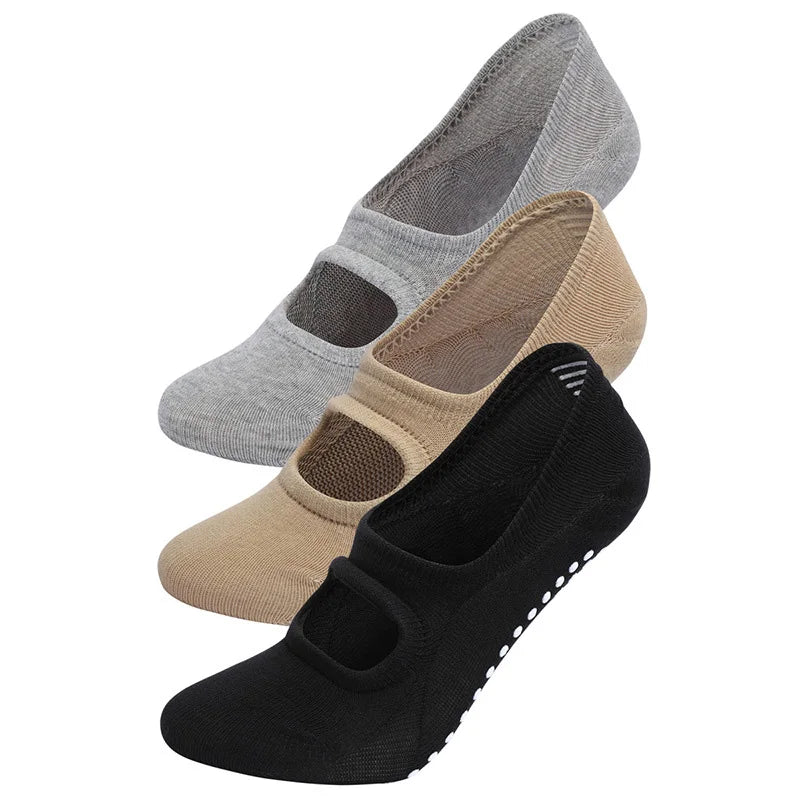 Cross-Strap Yoga Grip Socks