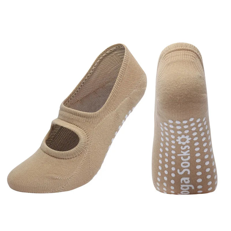 Cross-Strap Yoga Grip Socks