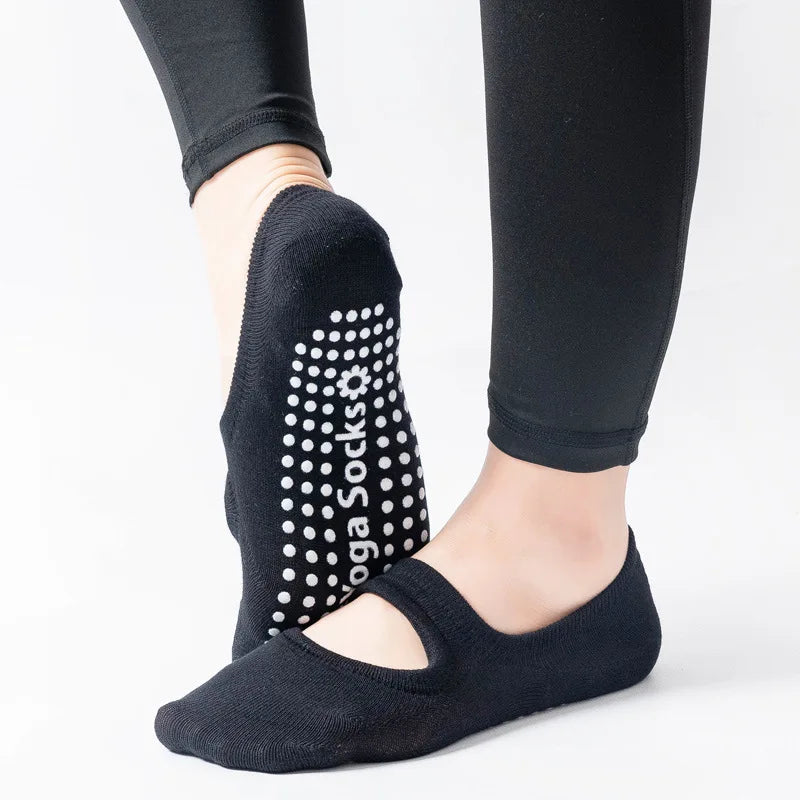 Cross-Strap Yoga Grip Socks