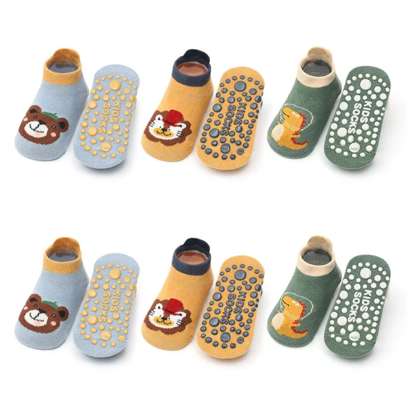 Baby Cartoon Grip Socks (6-Pack)